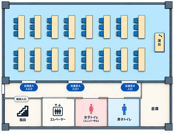 会議室AB 基本レイアウト