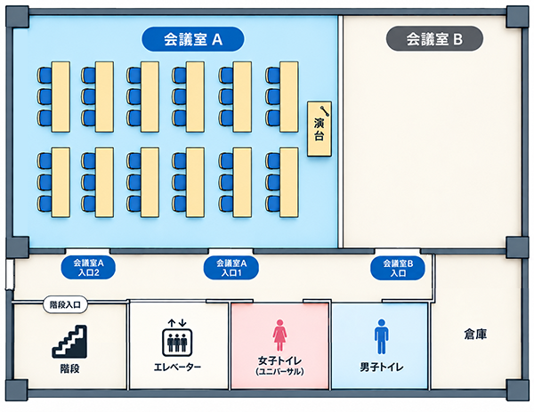 会議室A 基本レイアウト